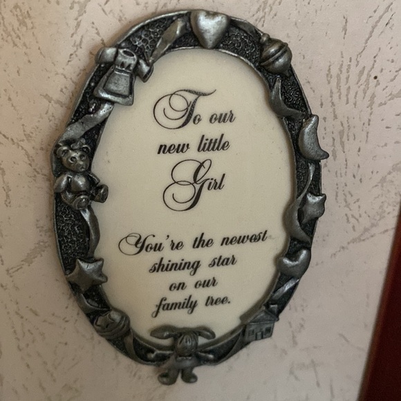 PHOTO FRAME hinged/holds vertical 4”x 6” (Our New Family by ENESCO) - Picture 2 of 3